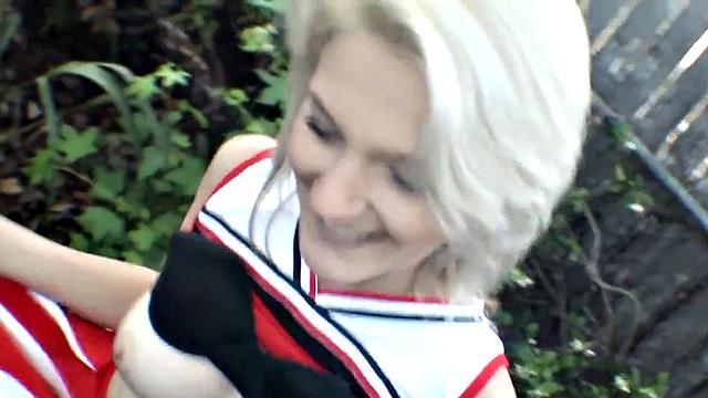 Blonde Cheerleader with BBC