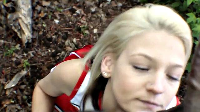 Blonde Cheerleader with BBC