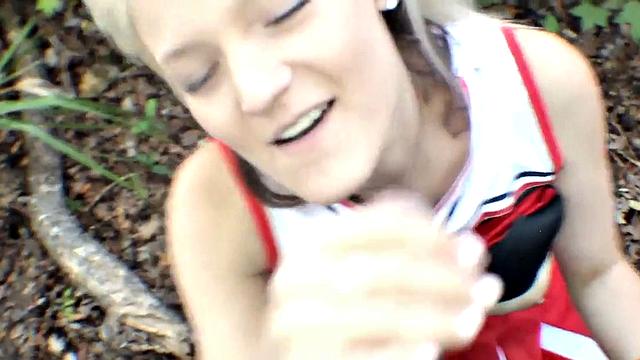 Blonde Cheerleader with BBC