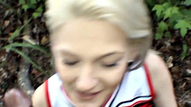 Blonde Cheerleader with BBC