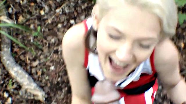 Blonde Cheerleader with BBC