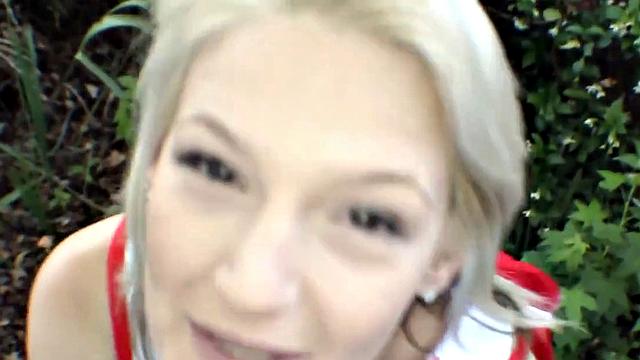 Blonde Cheerleader with BBC