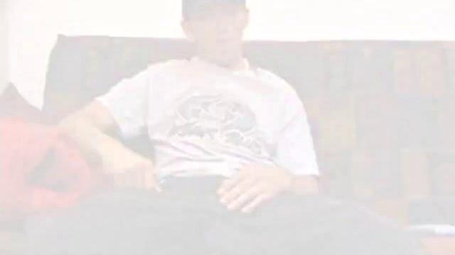 Young and horny Trevor works his cock through his pants, before stripping naked. After some slippery cock stroking, he pumps out a warm load onto his stomach.