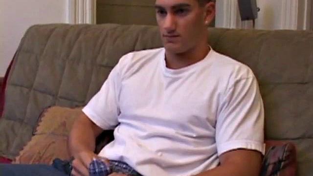 Jeron Carter seems like a nice guy and isn't nervous despite his on-screen debut. He strips out of his clothes to reveal a beautiful body. His chest, arms, and abs are perfectly designed and ripple slightly as he jerks off.