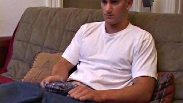 Jeron Carter seems like a nice guy and isn't nervous despite his on-screen debut. He strips out of his clothes to reveal a beautiful body. His chest, arms, and abs are perfectly designed and ripple slightly as he jerks off.