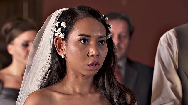 BRIDE4K. Couple starts fucking in front of guests after wedding ceremony