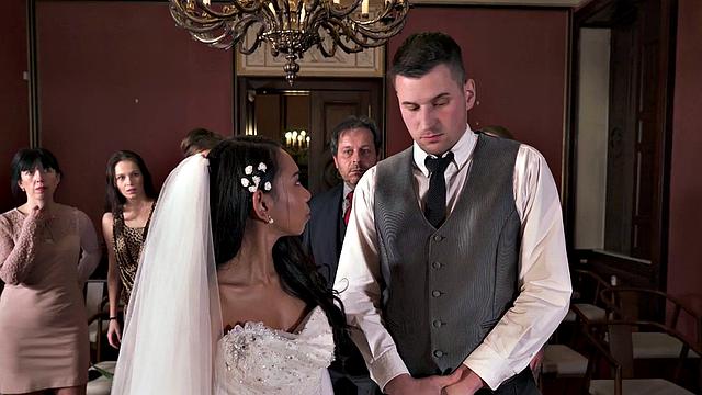 BRIDE4K. Couple starts fucking in front of guests after wedding ceremony