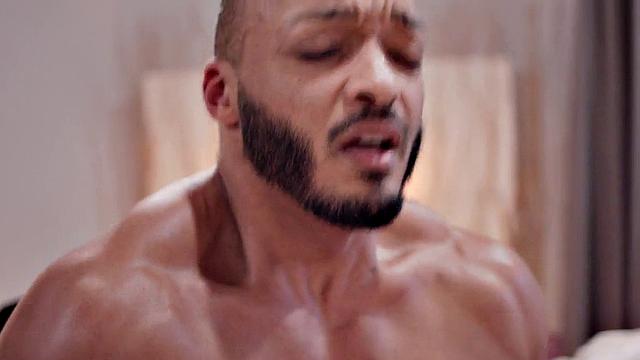 Black jock pounding handsome guy's ass with his monster cock