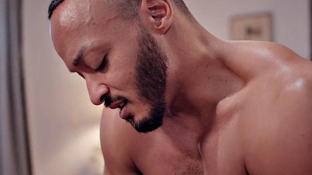 Black jock pounding handsome guy's ass with his monster cock