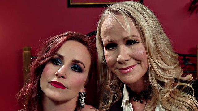 Lezdom MILF whips her sub after bigass licking