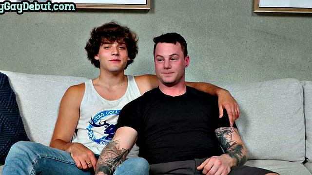 Cumming twunk barebacks inked jock after casting