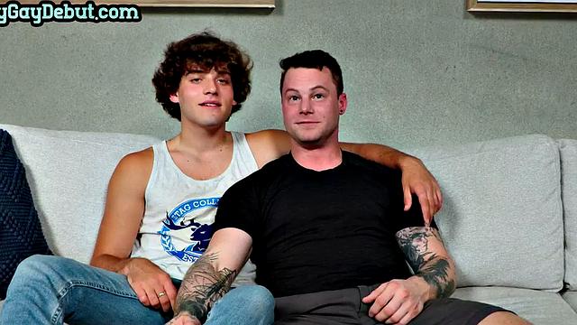 Cumming twunk barebacks inked jock after casting