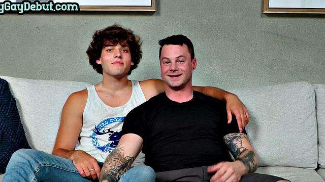 Cumming twunk barebacks inked jock after casting