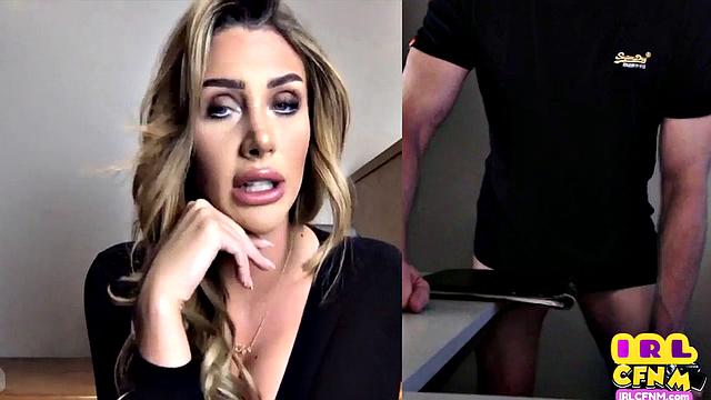 CFNM amateur domina seducing guy who wanks over webcam