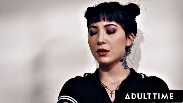 ADULT TIME - Bored Petite Aiden Ashley Sucks Classmate Under Desk, Gets Fucked After Class