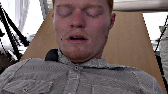 Redhead stud fucked in office POV by dominant Black jock