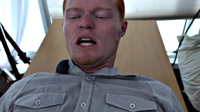 Redhead stud fucked in office POV by dominant Black jock