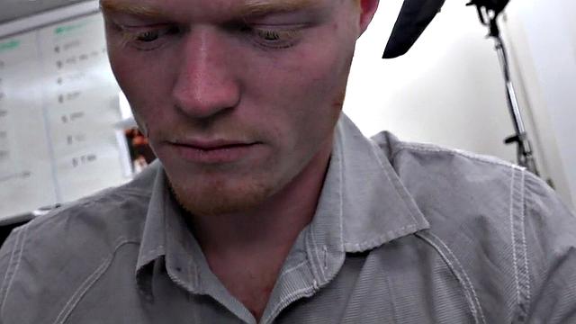 Redhead stud fucked in office POV by dominant Black jock