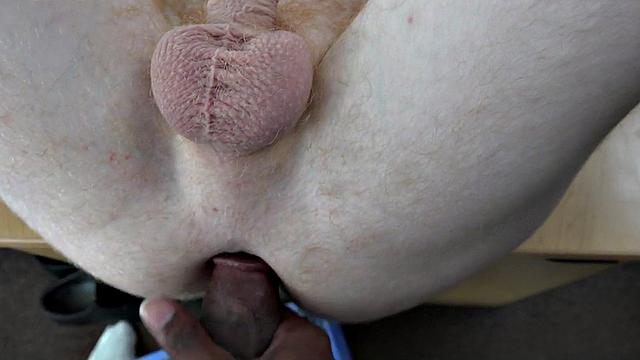 Redhead stud fucked in office POV by dominant Black jock