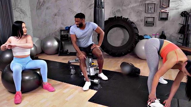 Mature MILF cockriding BBC trainer