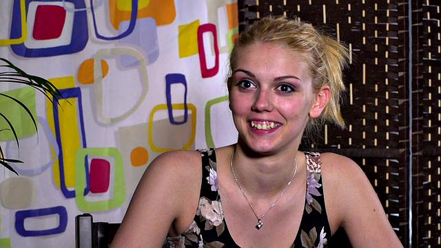 ATM teen deepthroats during public anal