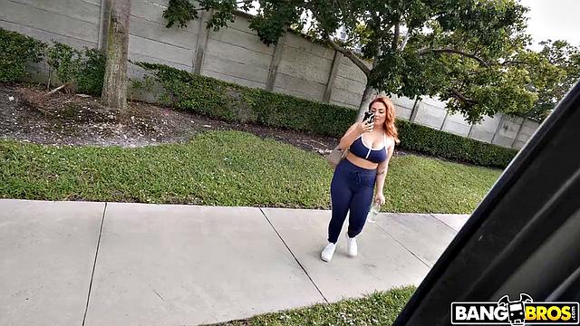 Chloe's Big Boobs on The Bus