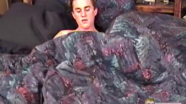 Big shooter Mike is back with a sex toy to play with. This 18 year old gets naked and jacks off, while fucking himself with a double headed dildo.