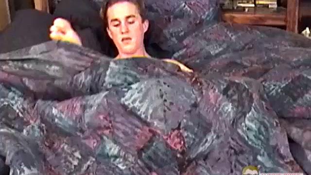 Big shooter Mike is back with a sex toy to play with. This 18 year old gets naked and jacks off, while fucking himself with a double headed dildo.