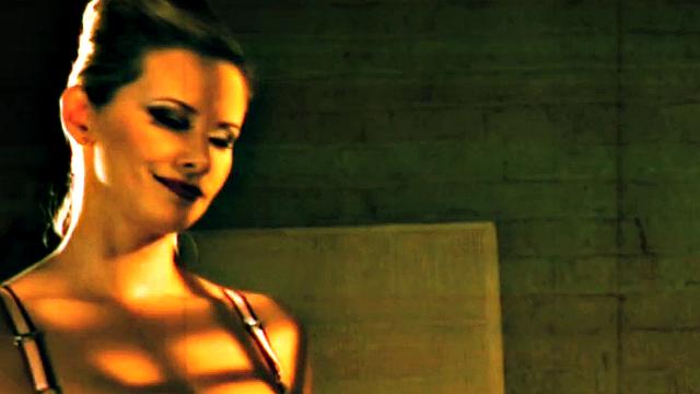 Lez whipping domina toys subs pussy in suspension bondage