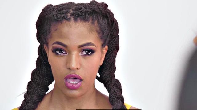 Sinful ebony fingering oiled babe in hot affair