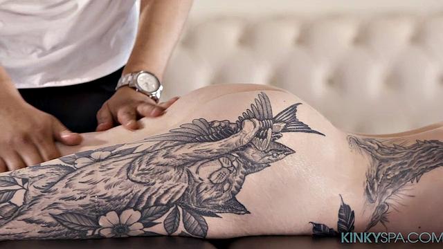Tatted Redhead Hottie Penny Archer Gets a Bbc Rubdown
