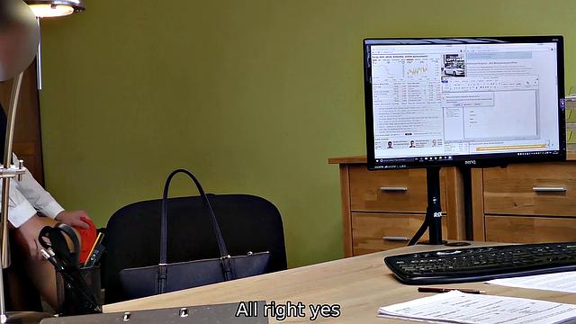 LOAN4K. Adventurous clerk lures a hottie into sex