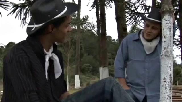 Arcanjo is in the middle of his afternoon when his buddy Gabriel drops by for some bareback fun in the great outdoors.