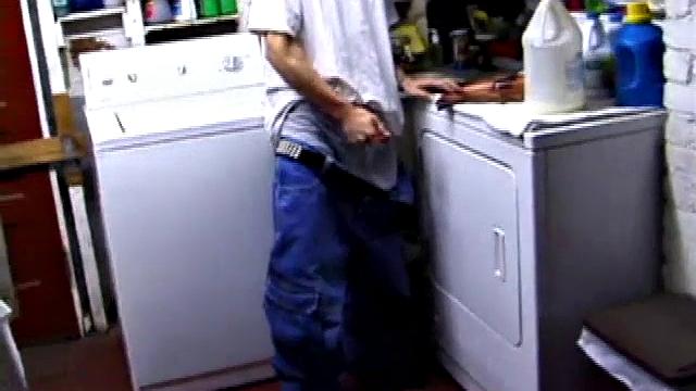 Returning home with a new porn magazine, Shane heads to the laundry room to check out his new porn rag and jerk off. The porn must be good because he quickly gets stiff and starts stroking.