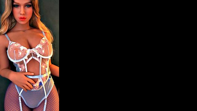 Blonde sex robot with big boobs and pussy