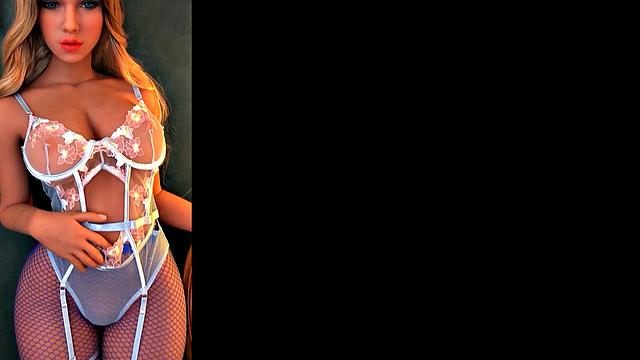 Blonde sex robot with big boobs and pussy