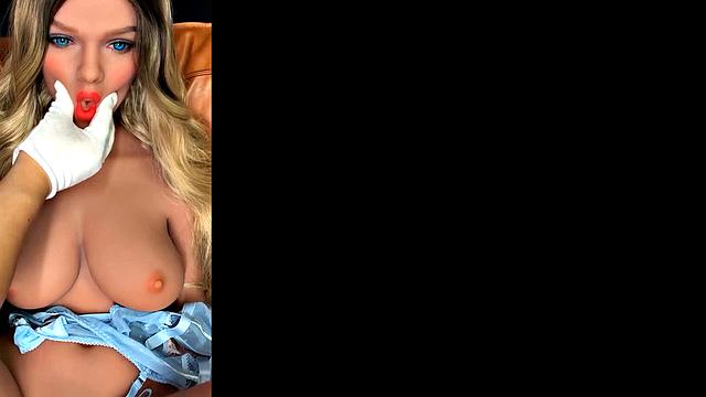 Blonde sex robot with big boobs and pussy