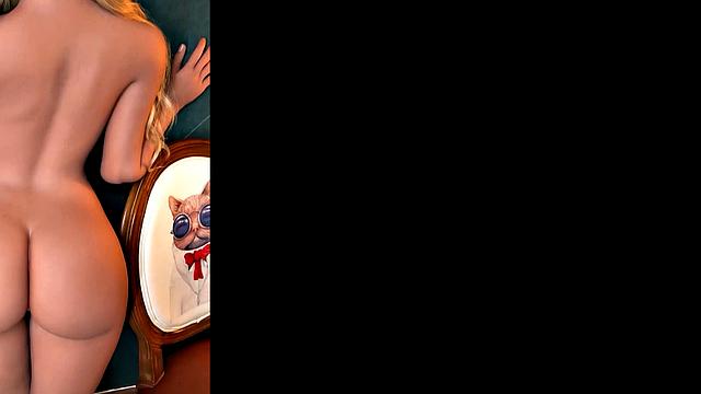 Blonde sex robot with big boobs and pussy