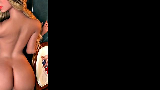 Blonde sex robot with big boobs and pussy