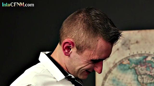 Naughty CFNM babes cocksucking lucky man