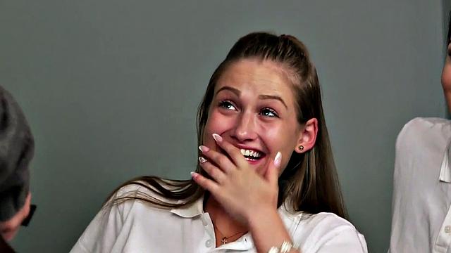 Uniformed cfnm students wank and suck their teacher