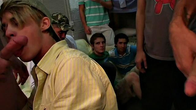 Straight college stud fucked in dormitory for fraternity