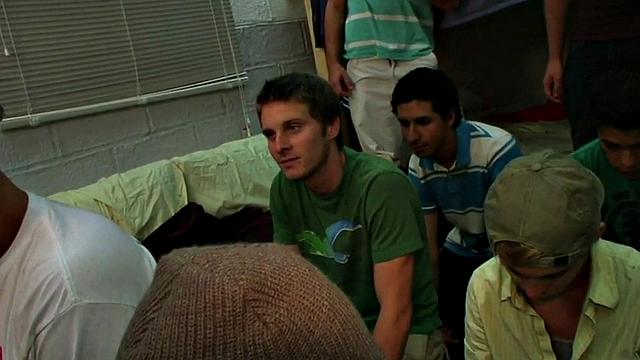 Straight college stud fucked in dormitory for fraternity