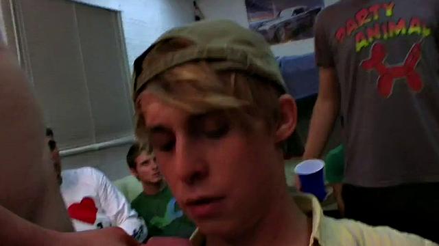 Straight college stud fucked in dormitory for fraternity