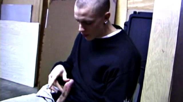 Returning home from work, Shane grabs a porn magazine and heads for the garage. There, he strokes his hard cock, while eating his pre-cum, and then pumps onto his belly.