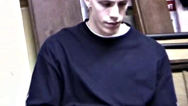 Returning home from work, Shane grabs a porn magazine and heads for the garage. There, he strokes his hard cock, while eating his pre-cum, and then pumps onto his belly.