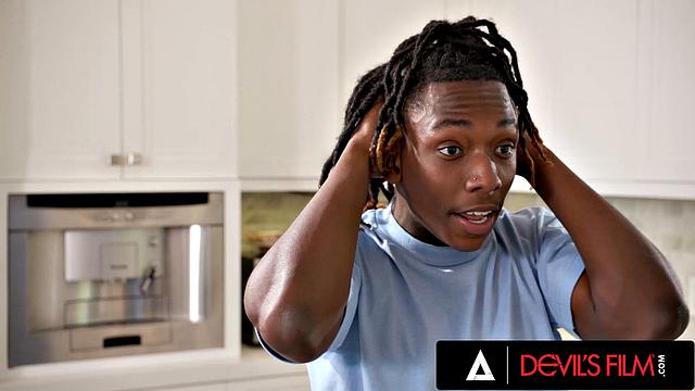 DEVILS FILM - Naughty Stepmom Wants Stepson's Black Cock in Her Mouth And Wet Pussy