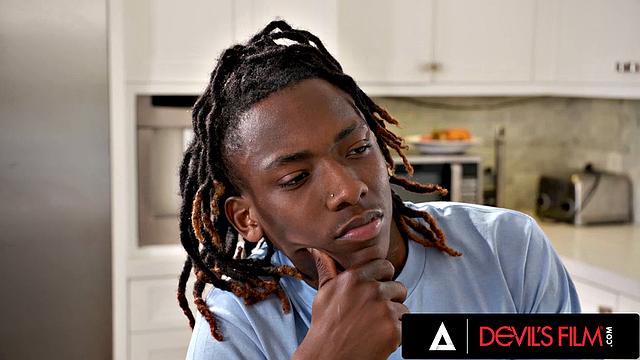 DEVILS FILM - Naughty Stepmom Wants Stepson's Black Cock in Her Mouth And Wet Pussy