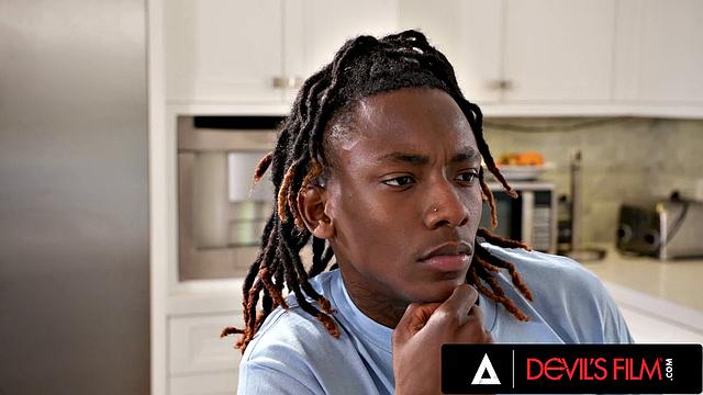 DEVILS FILM - Naughty Stepmom Wants Stepson's Black Cock in Her Mouth And Wet Pussy