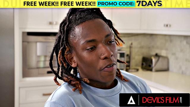 DEVILS FILM - Naughty Stepmom Wants Stepson's Black Cock in Her Mouth And Wet Pussy